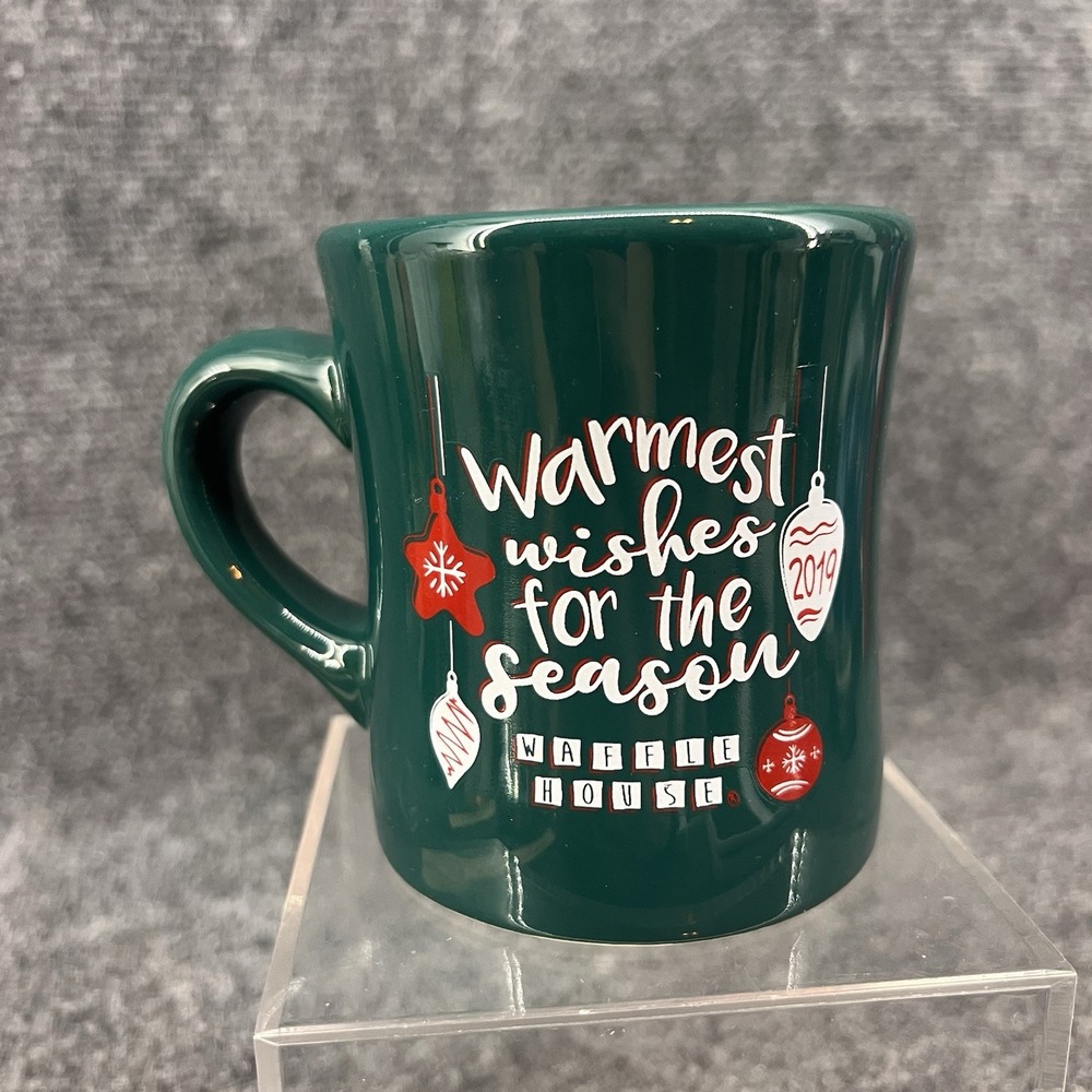 Waffle House Christmas Green 2019 Limited Edition Coffee Cup Ceramic Mug Tuxton